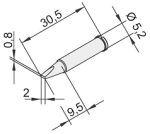 نوک هویه ارسا مدل 0102CDLF20/SB سایز 2.0mm - Image 2